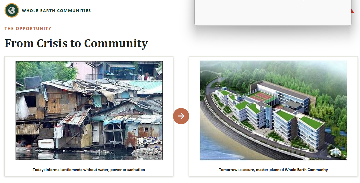 From Crisis to Community — informal settlement transformed into a master-planned Whole Earth Community